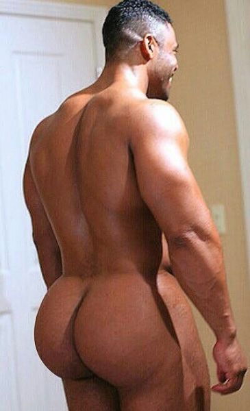 shaved male ass muscle