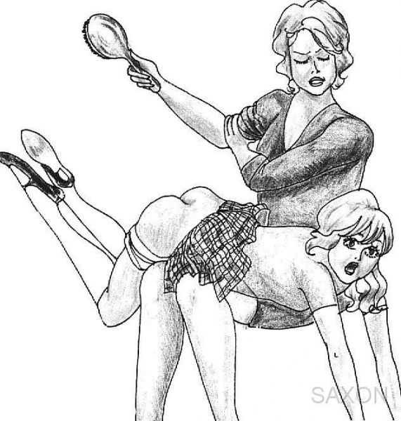 lesbian spanking art