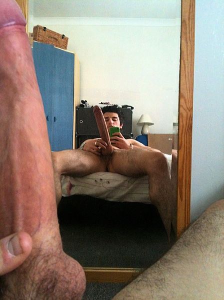 hairy erect dick selfie