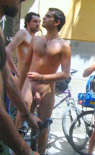 shirtless guys with boners in gym shorts