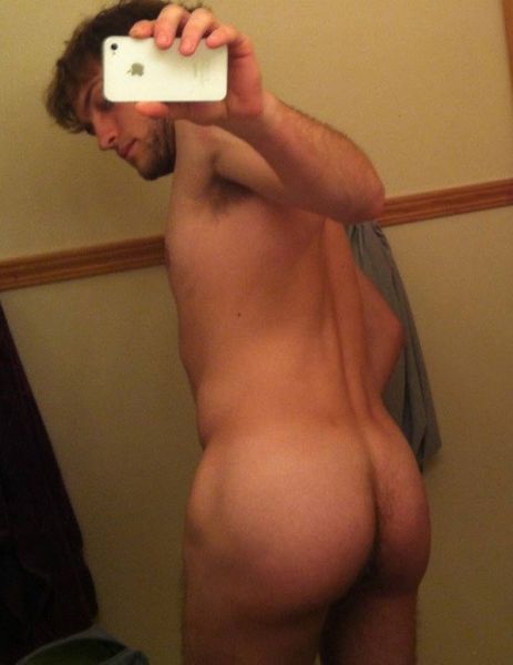 naked amateur male ass