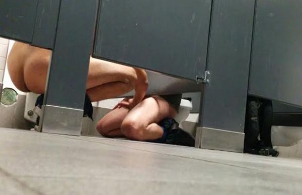 gay threesome shower sex gif