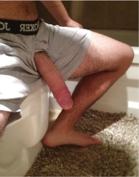 erect cock in underwear