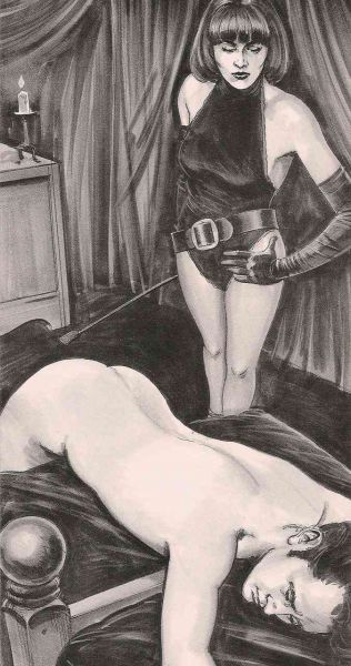 men spanked woman art by
