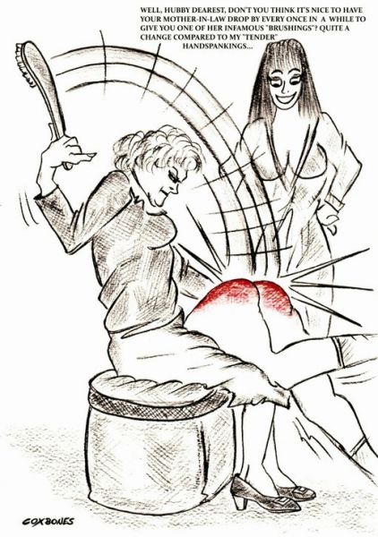 women spanking art