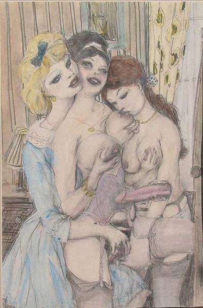 vintage big tits erotic art