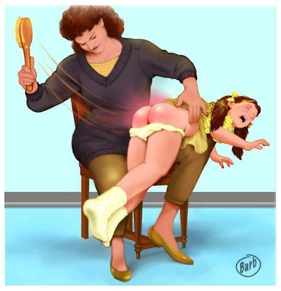 spanking erection art