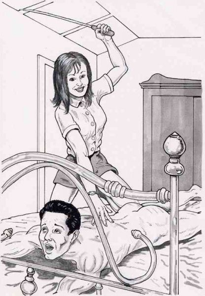 nude girlfriend tied to bed