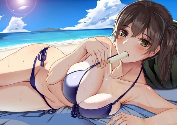 anime nude at the beach