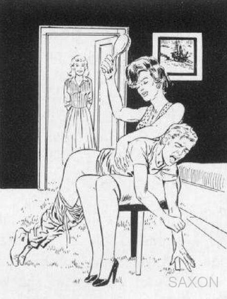 women spanking art