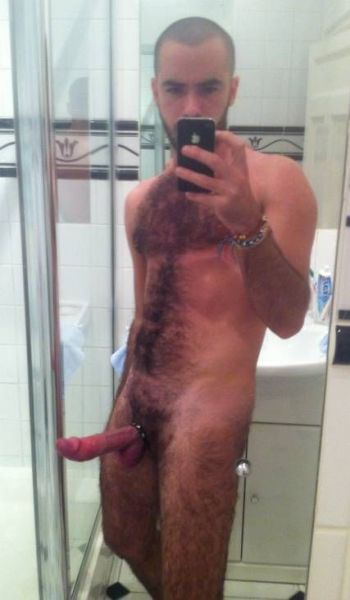 sexy hairy man ass selfie