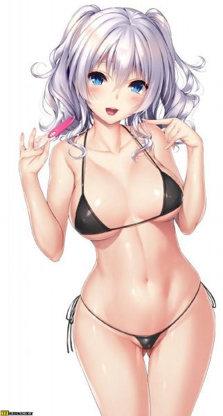 anime bikini nipples cleavage