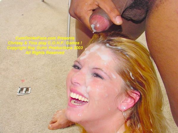 orgy cum on her face