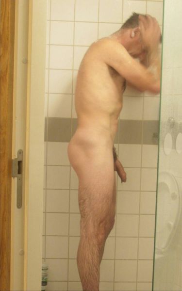 nude older lady in the shower