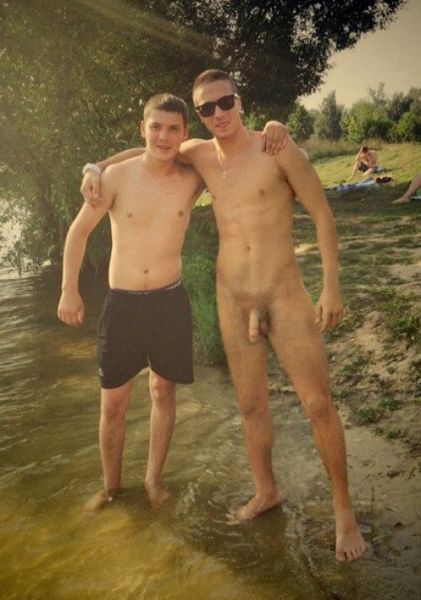 naked guys on beach