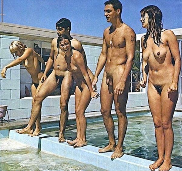 vintage nude men group naked
