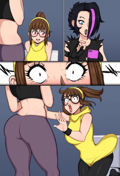 anime female bent over