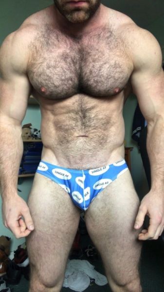 hairy men at gym