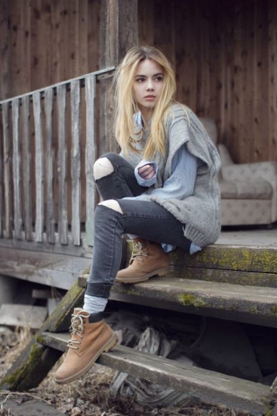 girls fashion jean shirt