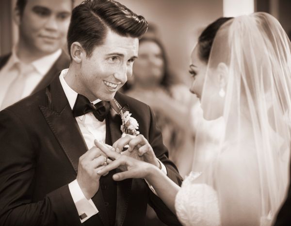 romantic wedding couple