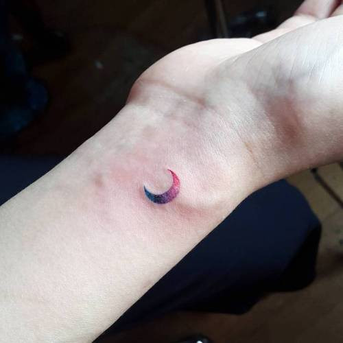 moon forearm tattoo