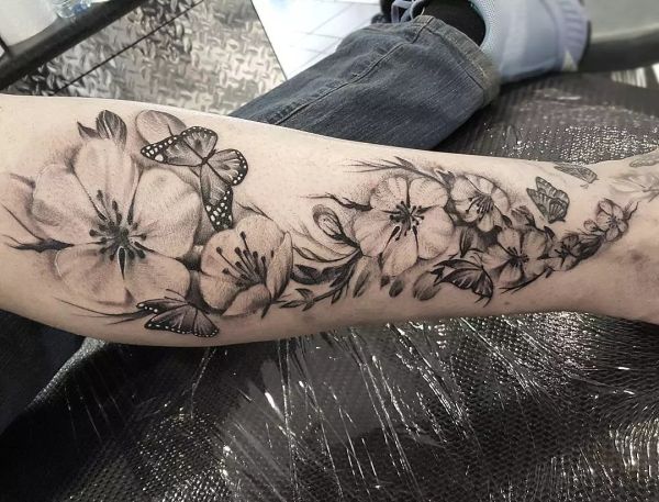 rose arm tattoo designs