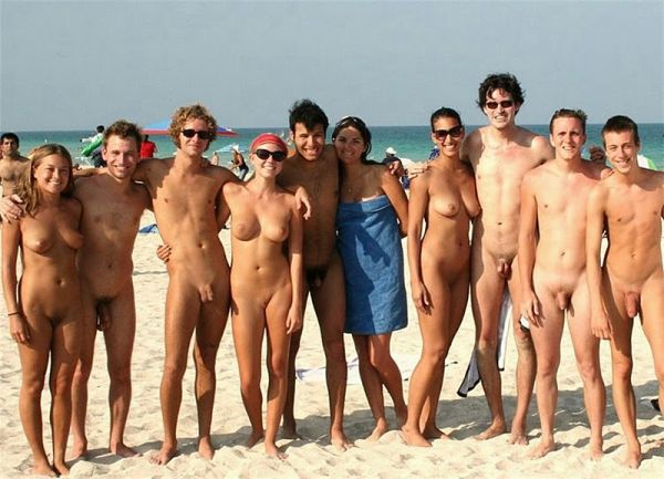 nude beach erection