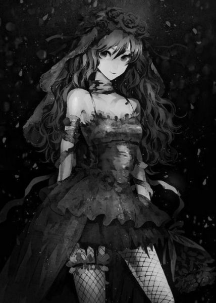 black anime girl icon