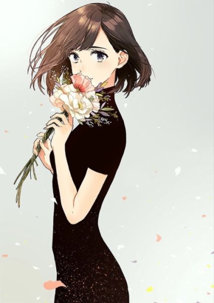 anime girl purple aesthetic