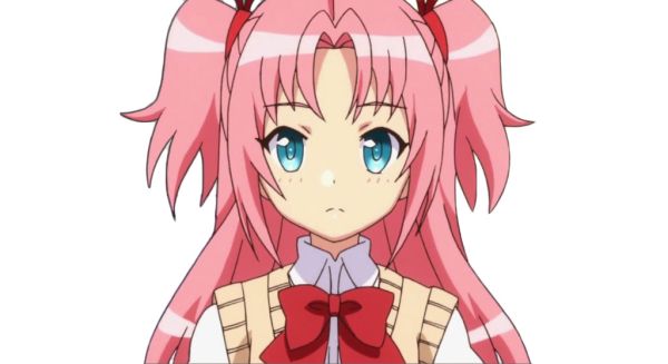 anime girl with pink and black hair