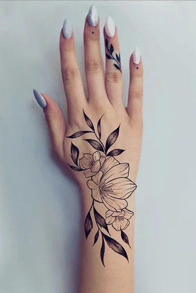 simple pretty hand tattoos