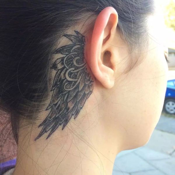 tattoos behind ear tumblr