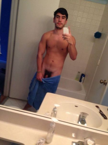 naked male big cock selfie