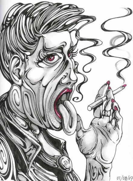 weird character drawings
