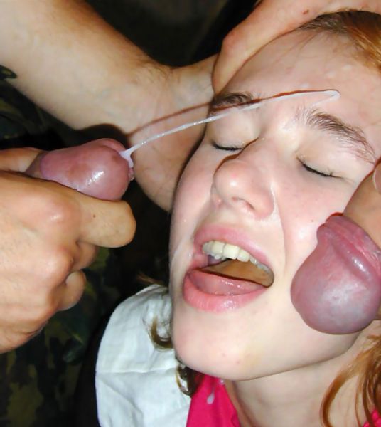 cute amateur cum facial