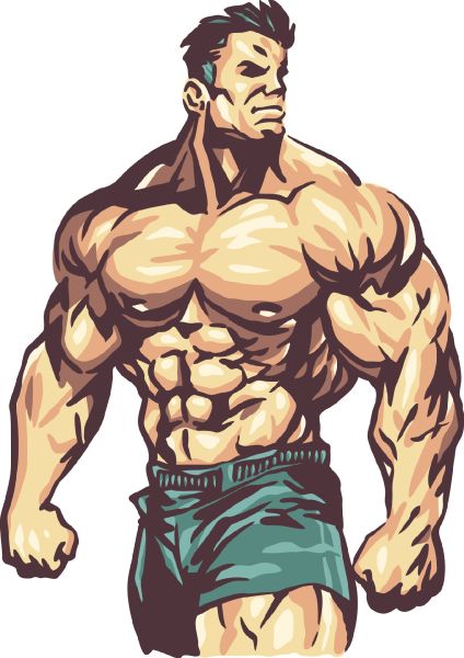 cartoon muscle arm clip art