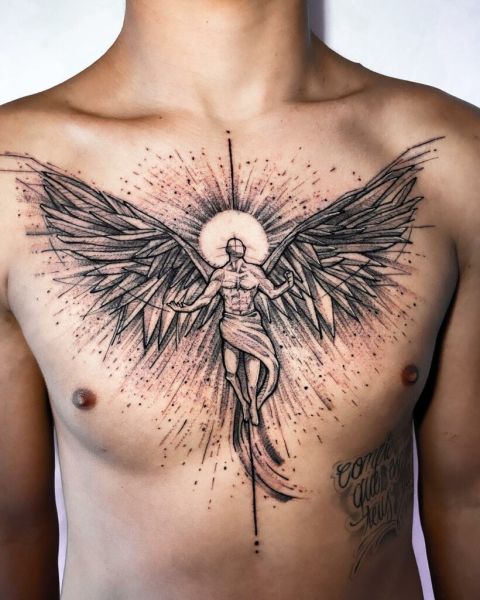 crown tattoo on chest