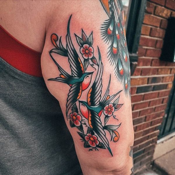 swallow bird tattoo men