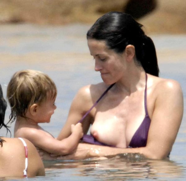 courteney cox white dress