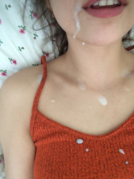 cumshot on bra