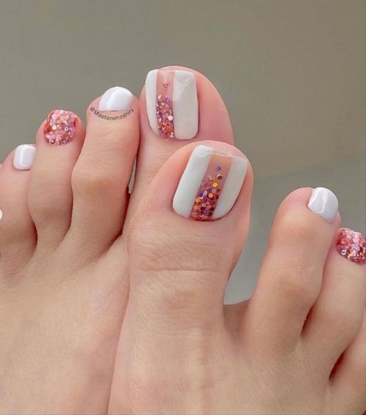 hot pink summer nail designs