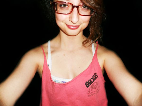 attractive girl headshot glasses