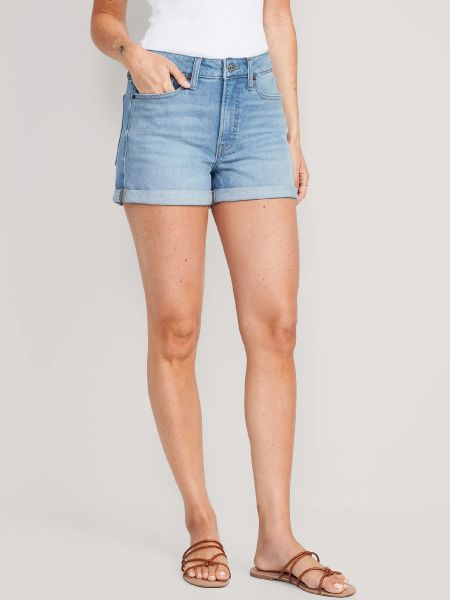 long jean shorts women