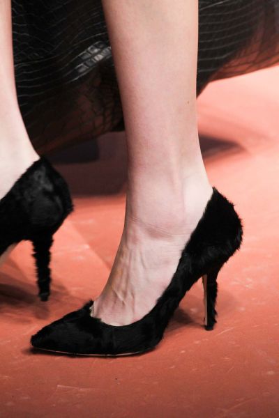 black and white high heel pumps