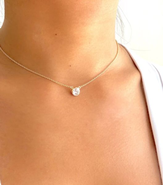 silver diamond necklace