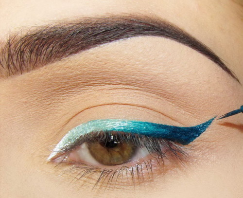 two eyes wiyh makeup