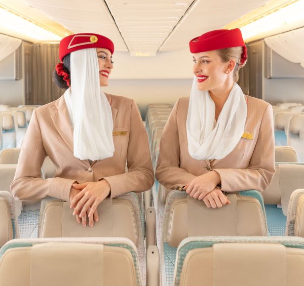flight attendant underneath