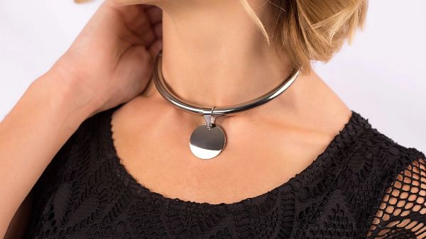 stainless steel eternity collar