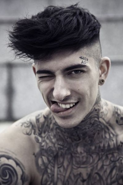 goth face tattoo
