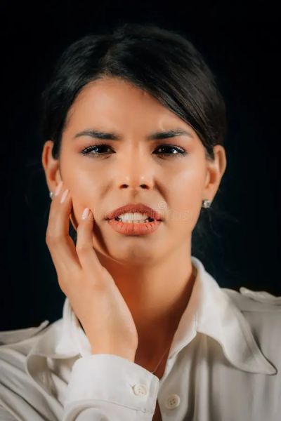 upset female face